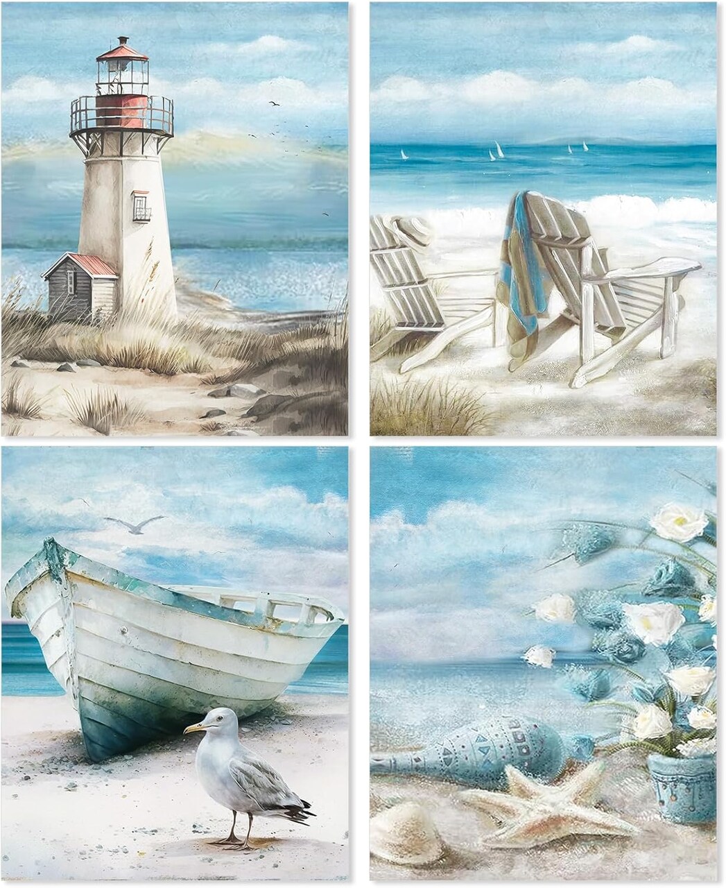 4 Pcs Diamond Art Kits DIY Painting for Adult Aesthetic Wall Diamond Crafts